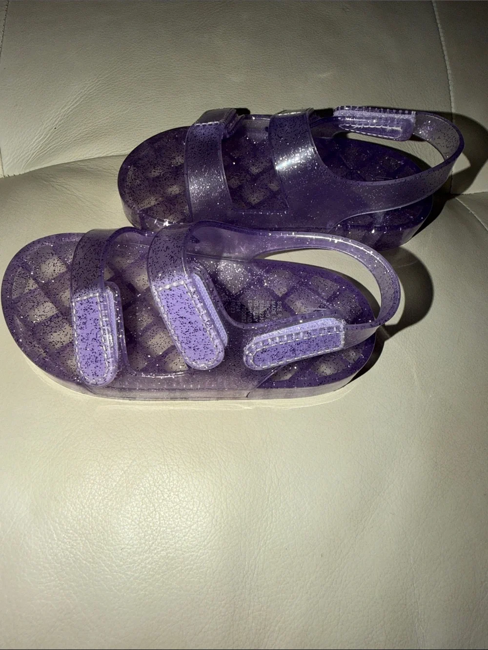 GAP Purple Glitter Jelly Sandals with Double Adjustable Straps